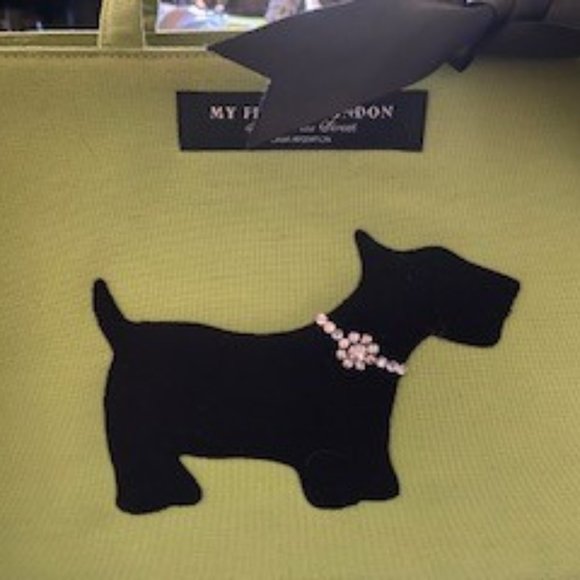 My Flat in London Handbags - My Flat In London - Chartruese Bag with Scottie